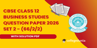 CBSE Class 12 Business Studies Set 2 - (66/2/2) Question Paper 2026 with Solution PDF